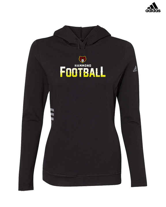 Hammond HS Football Logo Football - Womens Adidas Hoodie