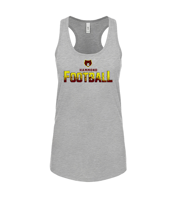 Hammond HS Football Logo Football - Womens Tank Top