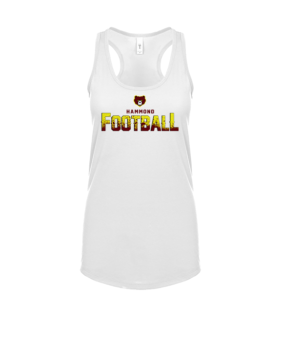 Hammond HS Football Logo Football - Womens Tank Top