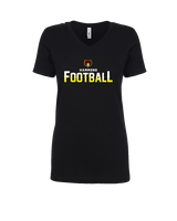 Hammond HS Football Logo Football - Womens Vneck