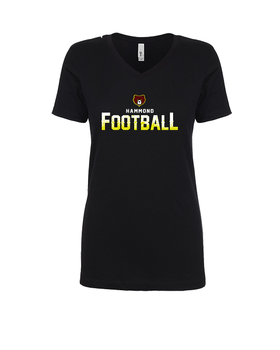 Hammond HS Football Logo Football - Womens Vneck