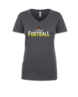 Hammond HS Football Logo Football - Womens Vneck