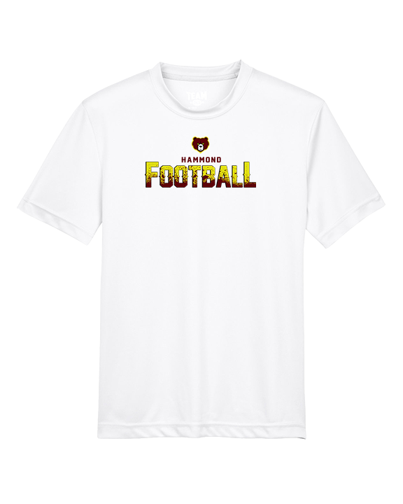 Hammond HS Football Logo Football - Youth Performance Shirt