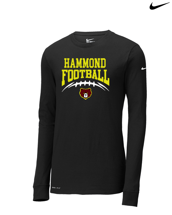 Hammond HS Football School Football - Mens Nike Longsleeve