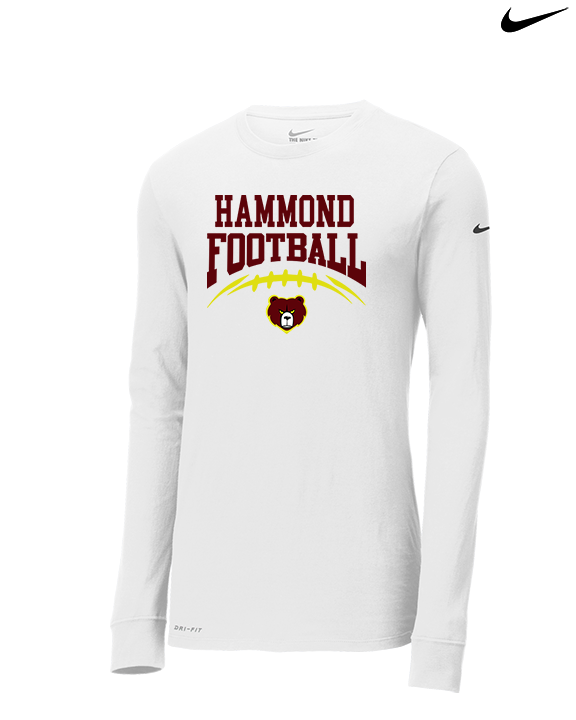 Hammond HS Football School Football - Mens Nike Longsleeve