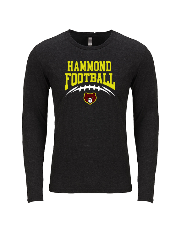 Hammond HS Football School Football - Tri-Blend Long Sleeve