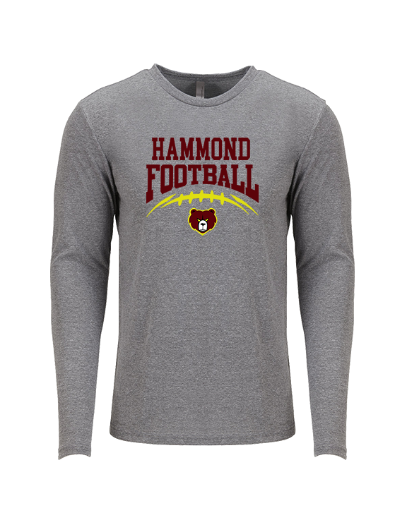 Hammond HS Football School Football - Tri-Blend Long Sleeve