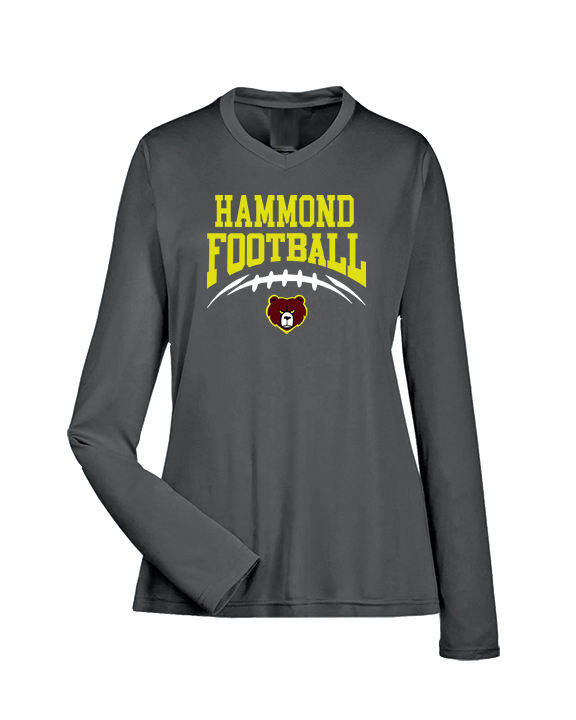 Hammond HS Football School Football - Womens Performance Longsleeve