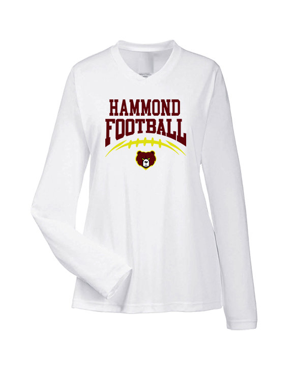 Hammond HS Football School Football - Womens Performance Longsleeve