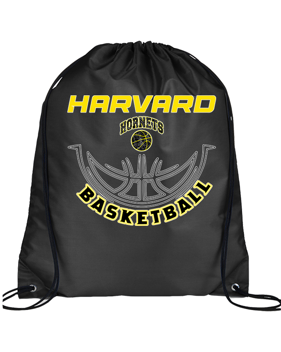 Harvard HS Basketball Outline - Drawstring Bag