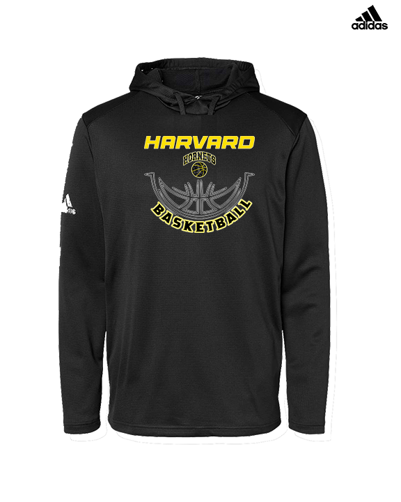 Harvard HS Basketball Outline - Mens Adidas Hoodie