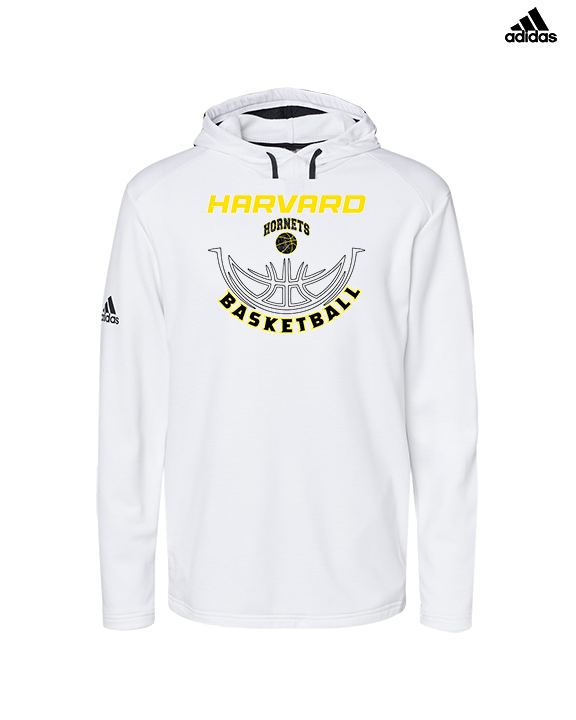 Harvard HS Basketball Outline - Mens Adidas Hoodie