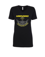 Harvard HS Basketball Outline - Womens Vneck