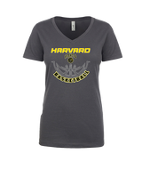 Harvard HS Basketball Outline - Womens Vneck