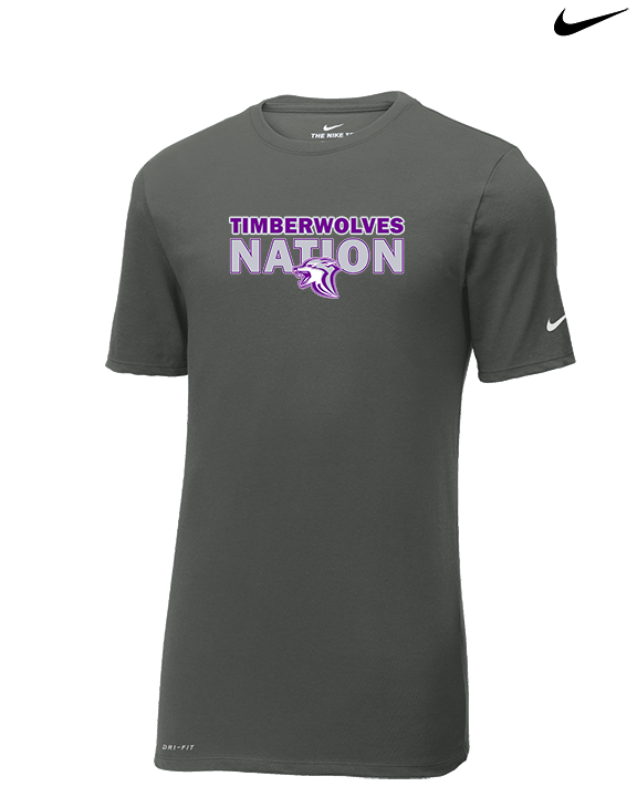 Heritage HS Volleyball Nation - Mens Nike Cotton Poly Tee