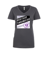 Heritage HS Volleyball Square - Womens Vneck
