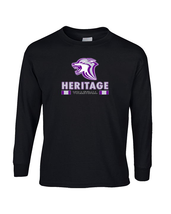 Heritage HS Volleyball Stacked - Cotton Longsleeve
