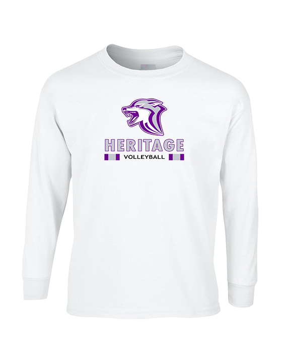 Heritage HS Volleyball Stacked - Cotton Longsleeve