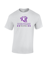 Heritage HS Volleyball Stacked - Cotton T-Shirt