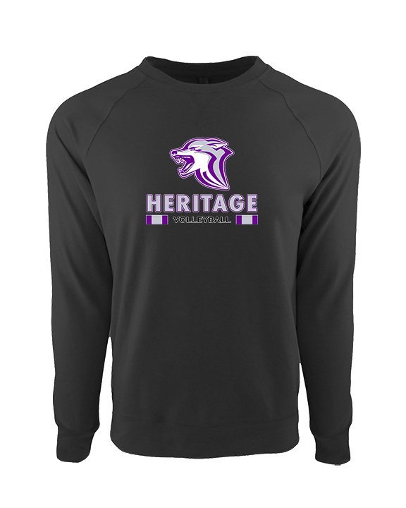 Heritage HS Volleyball Stacked - Crewneck Sweatshirt