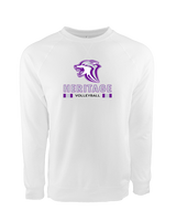 Heritage HS Volleyball Stacked - Crewneck Sweatshirt