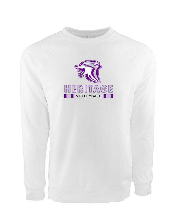 Heritage HS Volleyball Stacked - Crewneck Sweatshirt