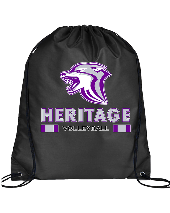 Heritage HS Volleyball Stacked - Drawstring Bag