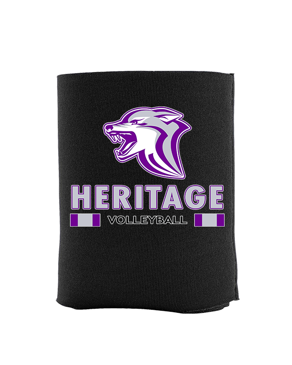 Heritage HS Volleyball Stacked - Koozie