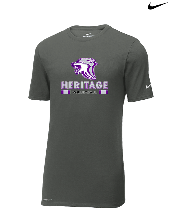 Heritage HS Volleyball Stacked - Mens Nike Cotton Poly Tee
