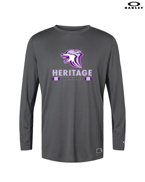 Heritage HS Volleyball Stacked - Mens Oakley Longsleeve