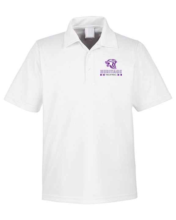 Heritage HS Volleyball Stacked - Mens Polo