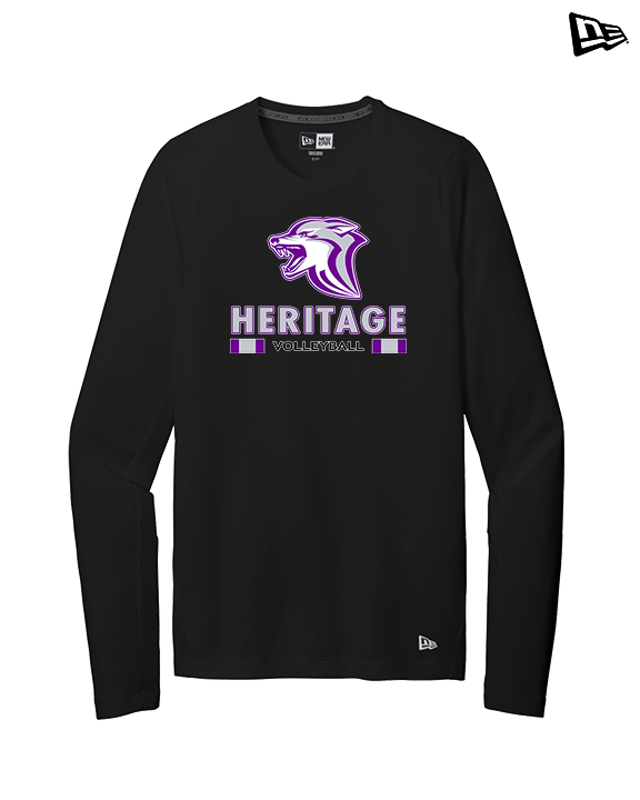 Heritage HS Volleyball Stacked - New Era Performance Long Sleeve