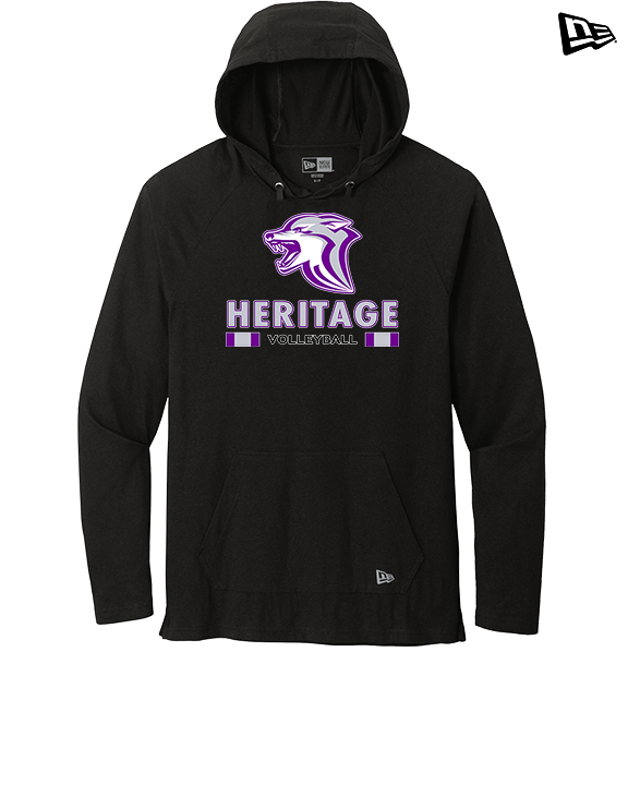 Heritage HS Volleyball Stacked - New Era Tri-Blend Hoodie