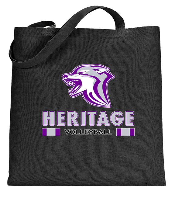 Heritage HS Volleyball Stacked - Tote