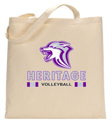 Heritage HS Volleyball Stacked - Tote