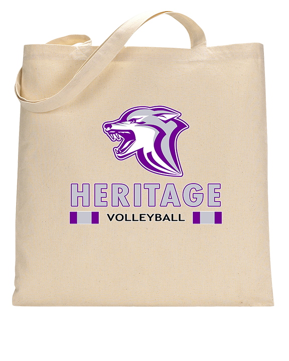 Heritage HS Volleyball Stacked - Tote