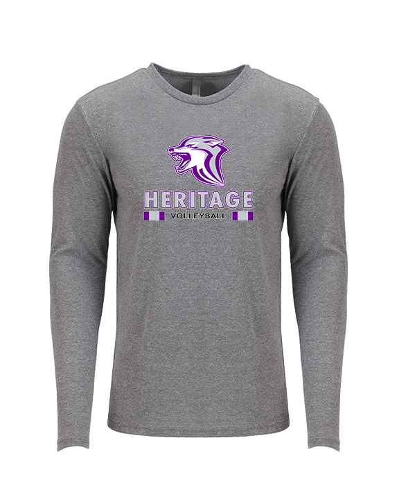 Heritage HS Volleyball Stacked - Tri-Blend Long Sleeve