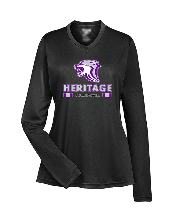 Heritage HS Volleyball Stacked - Womens Performance Longsleeve