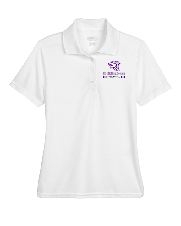 Heritage HS Volleyball Stacked - Womens Polo