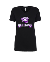 Heritage HS Volleyball Stacked - Womens Vneck