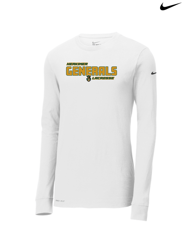 Herkimer College Men's Lacrosse Bold - Nike Dri-Fit Poly Long Sleeve