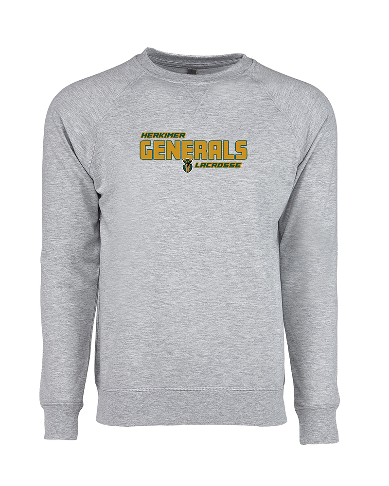 Herkimer College Men's Lacrosse Bold - Crewneck Sweatshirt