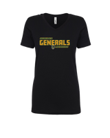 Herkimer College Men's Lacrosse Bold - Womens V-Neck