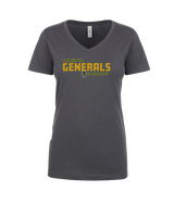 Herkimer College Men's Lacrosse Bold - Womens V-Neck