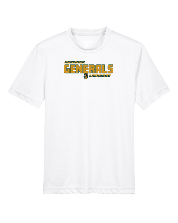 Herkimer College Men's Lacrosse Bold - Youth Performance T-Shirt