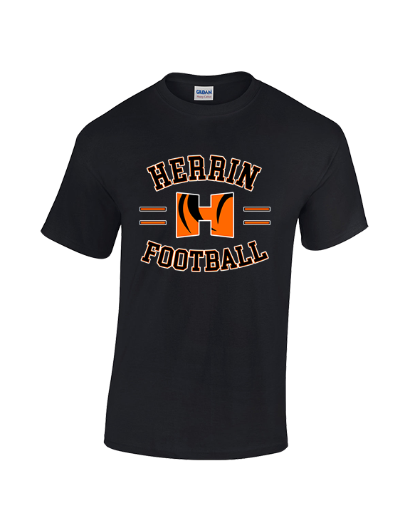 Herrin HS Football Curve - Cotton T-Shirt