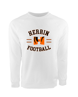 Herrin HS Football Curve - Crewneck Sweatshirt