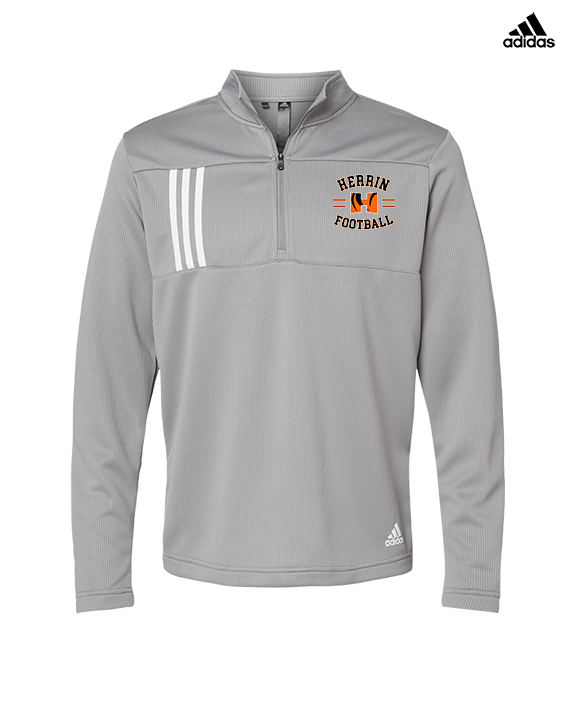 Herrin HS Football Curve - Mens Adidas Quarter Zip