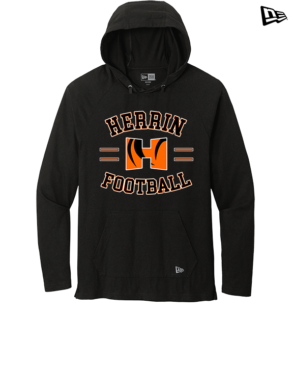 Herrin HS Football Curve - New Era Tri-Blend Hoodie