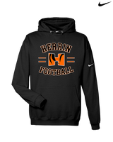 Herrin HS Football Curve - Nike Club Fleece Hoodie